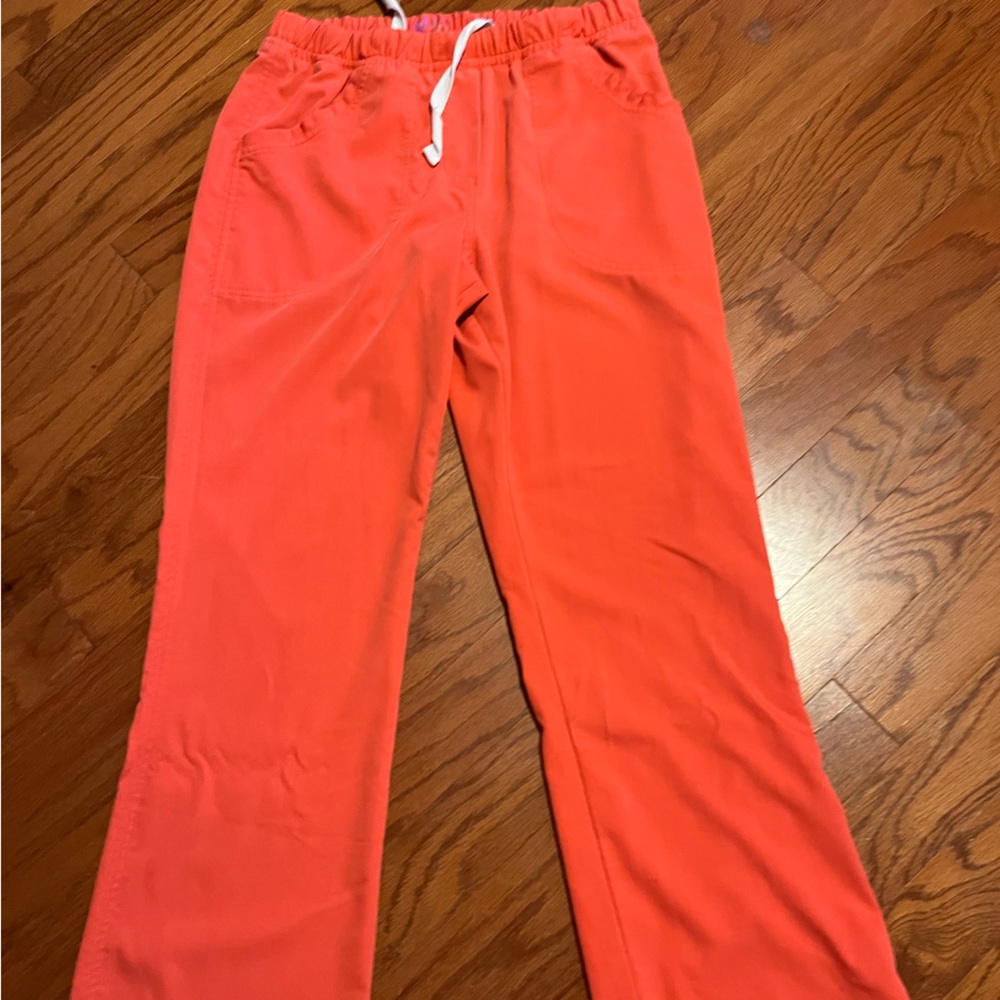 Coral scrub pants